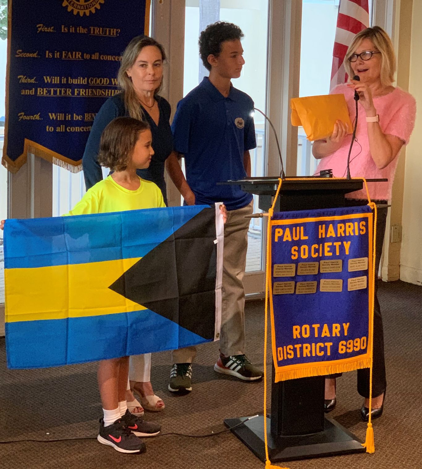 Rotary recognizes Nash and Mila for their efforts in fundraising